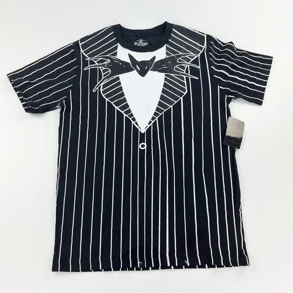 Nightmare Before Christmas Mens T-Shirt - Jack Skellington Costume Front Image (Small)